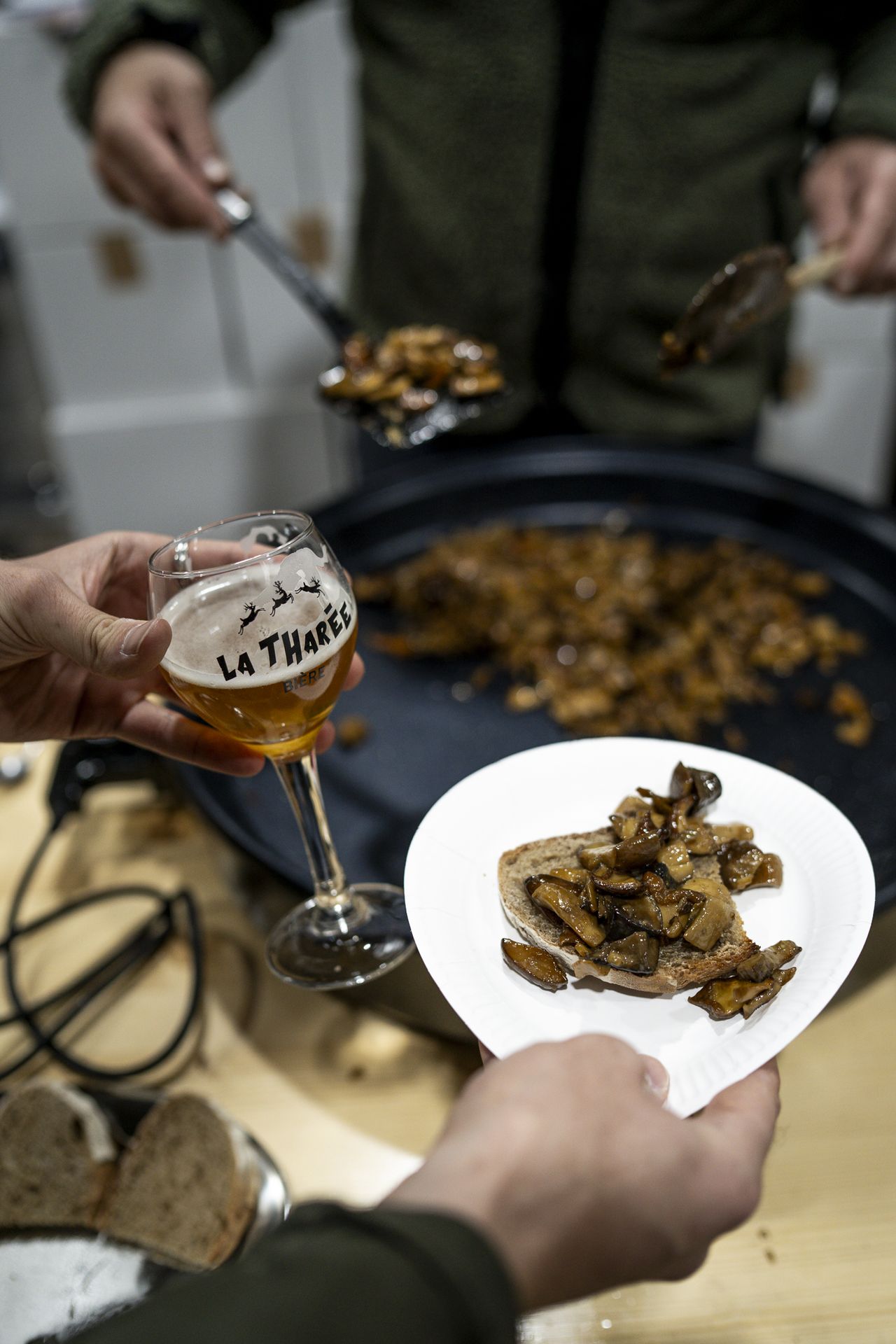 Toast aux champignons et bière La THArée